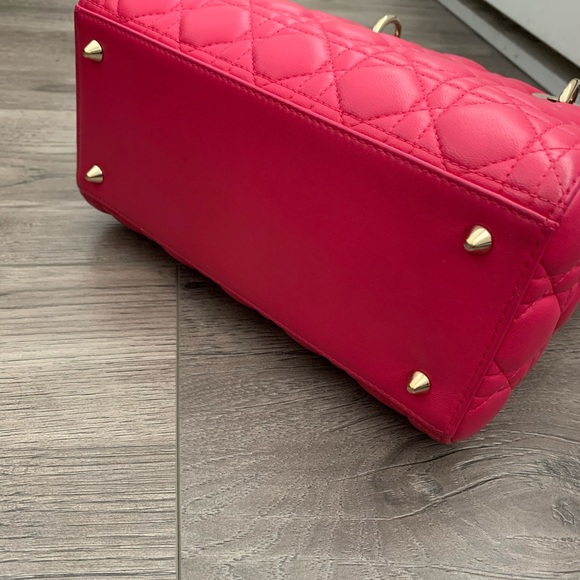SOLD Lady Dior Medium Pink Lambskin - Picture 6 of 10